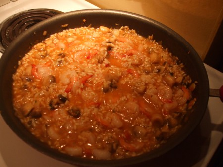 Rizotto Crevette et champignons 